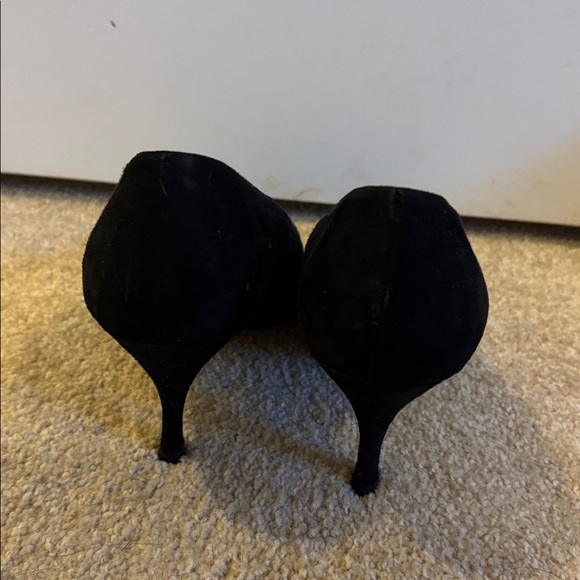 Vintage Nine West Black Suede Heels - Picture 3 of 4